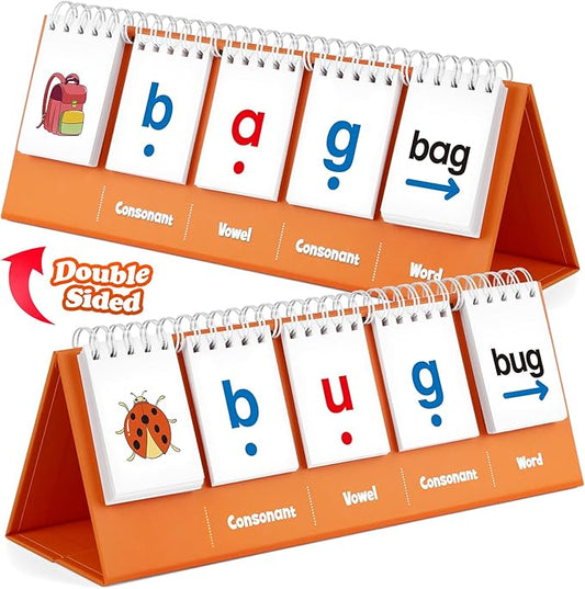 Aizweb CVC Word Games,Phonics Games Flash Card for Preschool Kindergarten Classroom,Learn to Read,Reading Manipulative Spelling Educational Toy Learning Activity Speech Therapy Teacher School Supplies