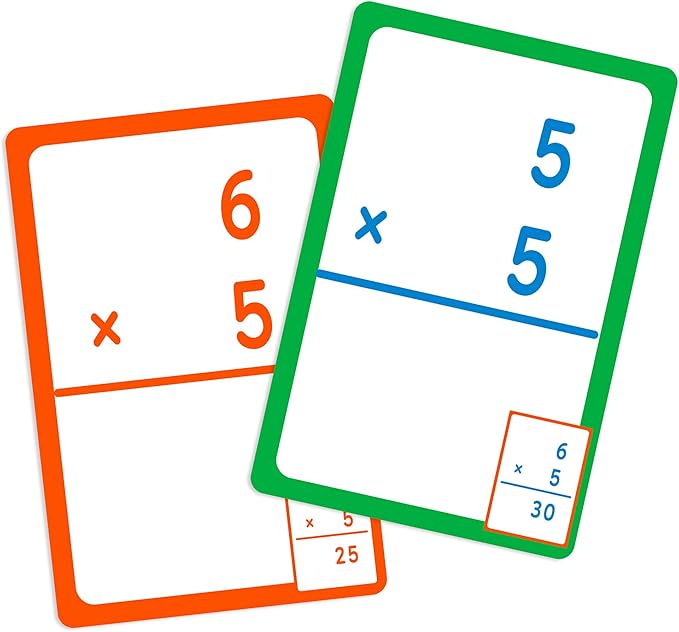 BAZIC Products Multiplication Flash Cards, Numbers Elementary Math Flashcards Game at School, Problem Solving (36/Pack), 24-Packs