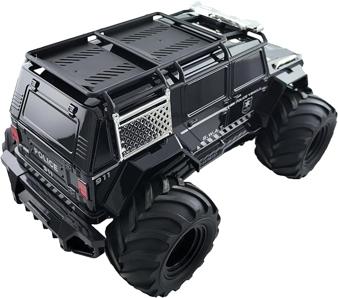 Threeking 1:14 Waterproof Rc Police Cars Amphipious Remote Control Car SUV Truck Indoor Outdoor Toys with Police-Siren Lights for 6 7 8 9 10 11 12 Year Old Kids Boys Girls Gifts Presents