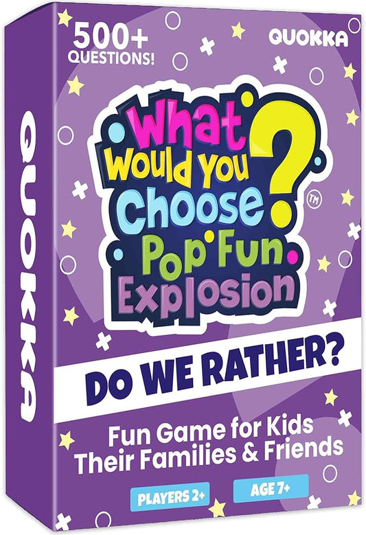 QUOKKA Pop Culture Card Game for Teens, Kids, Adults – 500+ Trendy Questions About Music, Movies & Internet Fun | What Would You Choose Challenge | Funny Party & Family Night Game, Travel & Sleepovers