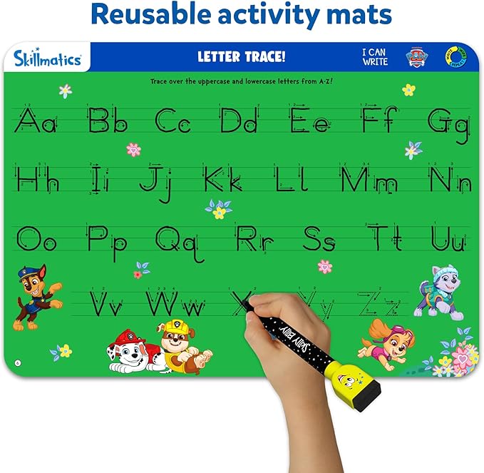 Skillmatics I Can Write PAW Patrol - Reusable Preschool Learning Activities, Educational Toy and Game, Back to School Supplies, Gifts for Students, Kids, Toddlers Ages 3, 4, 5, 6