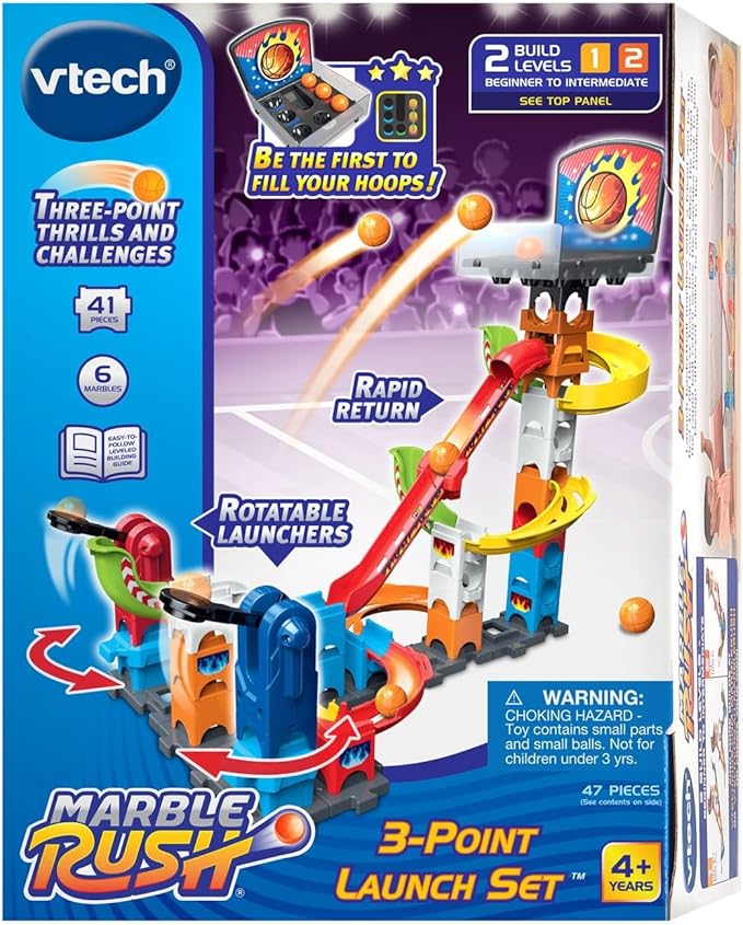 VTech Marble Rush 3-Point Launch Set with Mini Basketball Hoop
