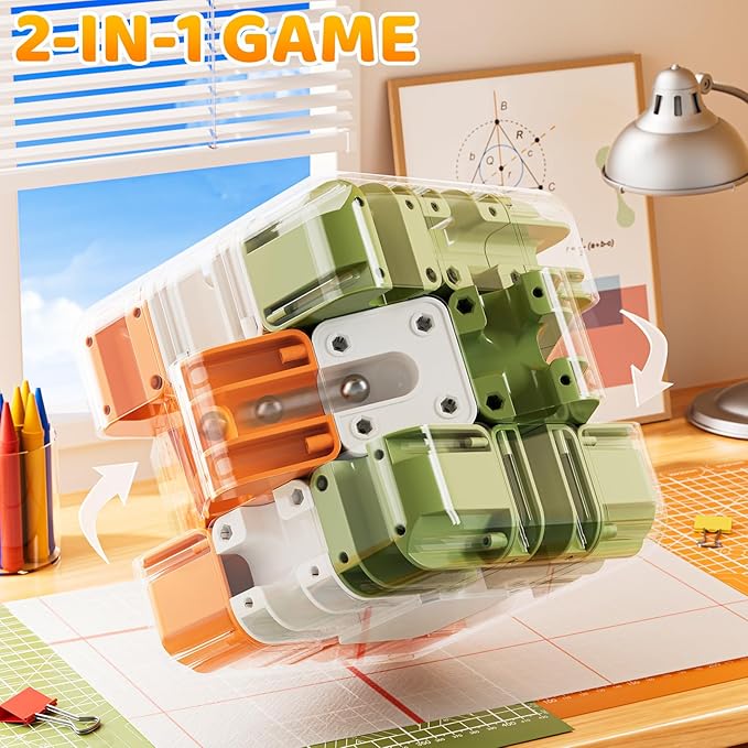 3D Cube Puzzle for Kids 5-8 8-12, Color-Match Game, Education Sensory Toys Birthday Gift for Kids Adults 5 6 7 8 9+ Years Old Boys