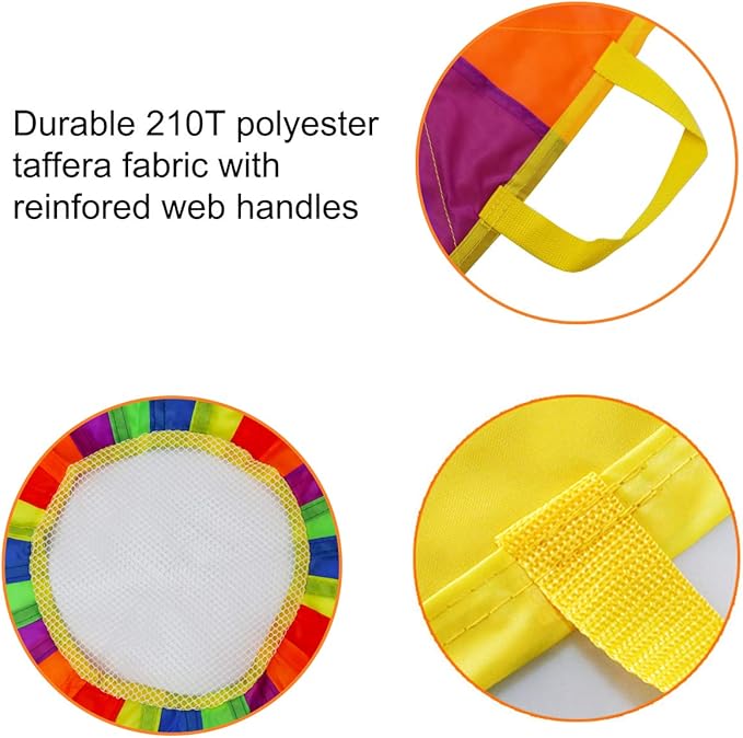 Sonyabecca Play Parachute for Kids Tent Cooperative Team Building Birthday Games (20ft)