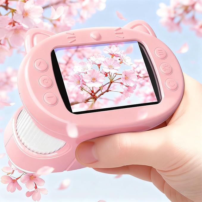 Handheld Digital Mini Microscope for Kids: 1000X 4K Portable Pocket 2.4" Screen Microscopes Toys STEM Electronic Learning Educational Science Kit 8-12 Birthday Gift 4 5 6 7 Year Old Boy Girl (Pink)