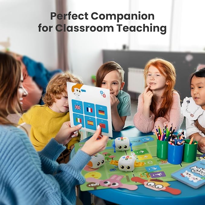 Tale-bot Pro Classroom Set Coding Robot for School Institution Kids 3-5, 6 TaleBot Pro Robots Included for School Supplies, STEM Educational Learning Toys for Kids to Learn Coding Basics