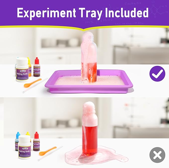 BenBen Science Kits for Kids Age 8-12, Experiments Educational Toy, STEM Toys for 6 7 9 Year Old Boys Girls Birthday Gift, Volcano Science Kit, Chemistry Set for Homeschooling