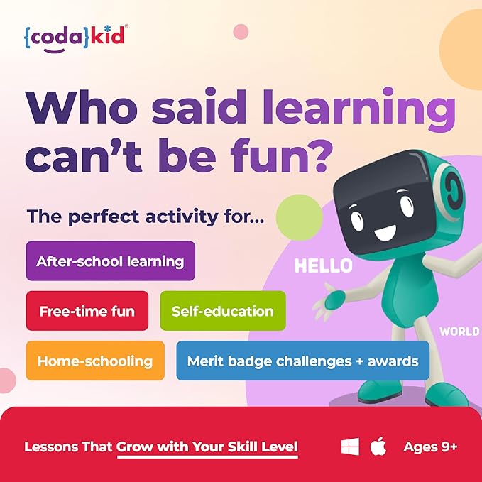 CodaKid AI Coding Courses – Award-Winning STEM Program for Kids & Teens - Learn Artificial Intelligence, Game Design, and Computer Programming with Fun Hands-On Projects and Live Online Mentoring