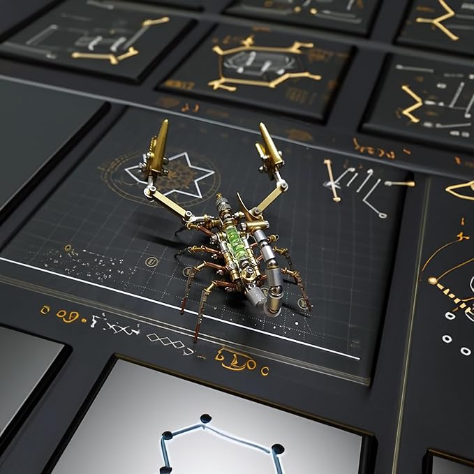 Metal Insect Scorpion Model, Steampunk Bug Mechanical, 3D Metal Puzzle, Arts and Crafts Hobby Kit,DIY Projects for Birthday(Leveling Scorpion)