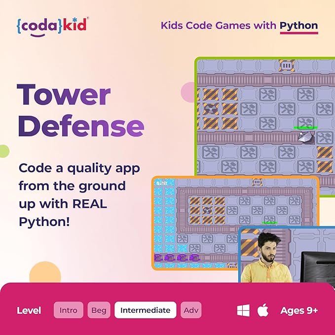 Python for Kids, Award-Winning STEM Courses, Coding for Kids, Ages 10+ with Online Mentoring Assistance, Learn Computer Programming and Code Amazing Games with Python (PC & Mac) (Box Art Varies)