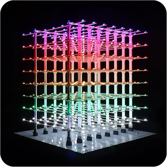 3D Led Cube Kit DIY Electronics Kit (3D8P-MULTI-SMD-KIT)