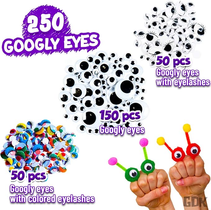 GoodyKing Arts and Crafts Supplies for Kids - 1170Pcs+ Craft Art Supply Kit for Toddlers Kids Craft Supplies & Materials Age 4 5 6 7 8 9 - All in One D.I.Y. Crafting School Supplies