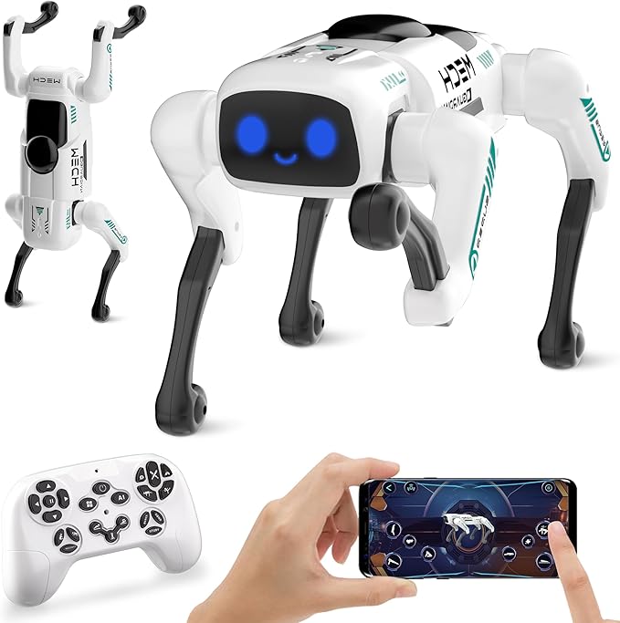 Smart Robot Dog for Kids, STEM Learning Robotic Pet with Remote & APP Control, 30+ Actions, Programmable Toy, Gift for Boys Girls Age 6-12 (Compatible with iOS/Android)