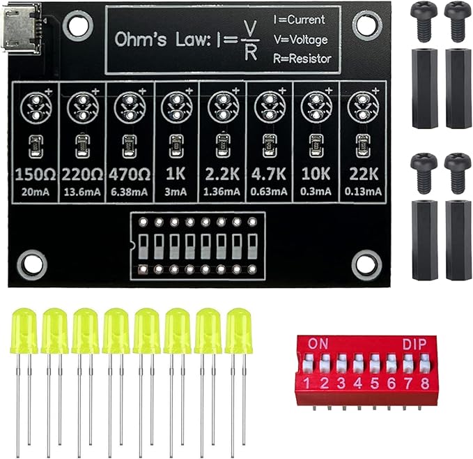 Soldering Practice Kit DIY Practical Electronic Circuit Project Resistor Training Board for Beginners