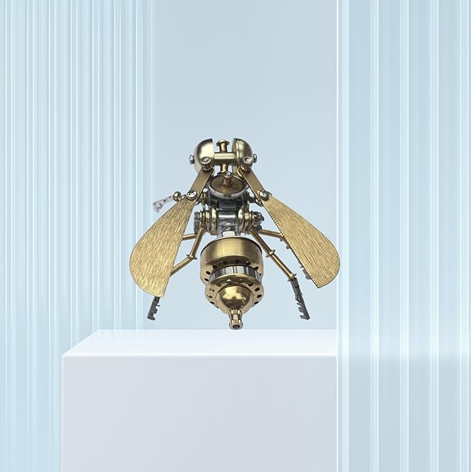 3D Steampunk Metal Puzzle Insects Model Bug Mechanical Making Kit,DIY Projects Craft Kits for Adults,Hobby Kit Funny Ideas Birthday (Little Bee -B)