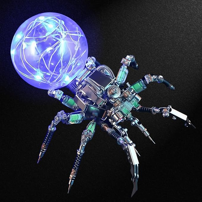 3D Metal Puzzle for Adults,spider Puzzle Building Set，3D Metal Model Kit, Brain Teaser Puzzles DIY Assembling for Stress Relief - High end Men's Gift