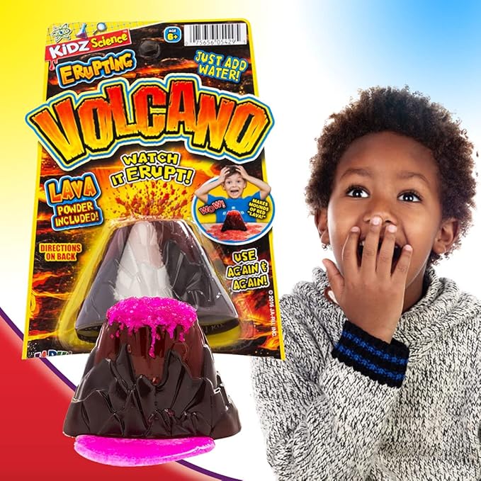 2Chill Small Erupting Volcano Toy (12 Pack) Kids Volcano Science Kit, Educational STEM Toy, Science Experiment Set, Birthday Party Favors & Classroom Prizes. 5429-12p