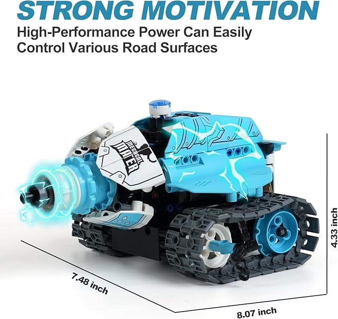3 in 1 Robot Building Kits for Kids - STEM Birthday Gifts for 6 7 8 9 10 11 12+ Year Old Boys - Educational DIY Science Projects, Robotics Toys with APP & Remote Control