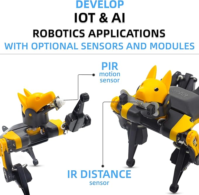 Petoi Programmable Robot Dog Bittle X V2 Lite Servo (Construction) | Coding Smart Robot Dog Kit, Voice Controlled, Quadruped Interactive Robot for Kids, Open Source, STEM & Robotics Education