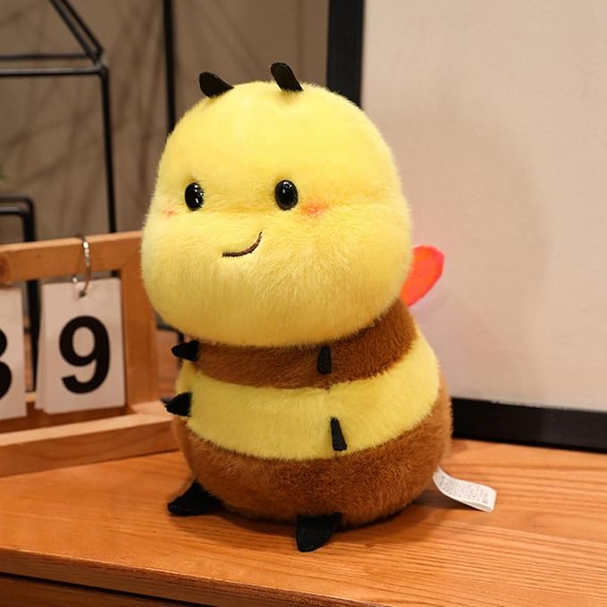 Realistic Bee 8 inch Cute Wild Honeybee Stuffed Animal Ultra Soft Plushies Toys Kawaii Gifts for Kids Adults Yellow