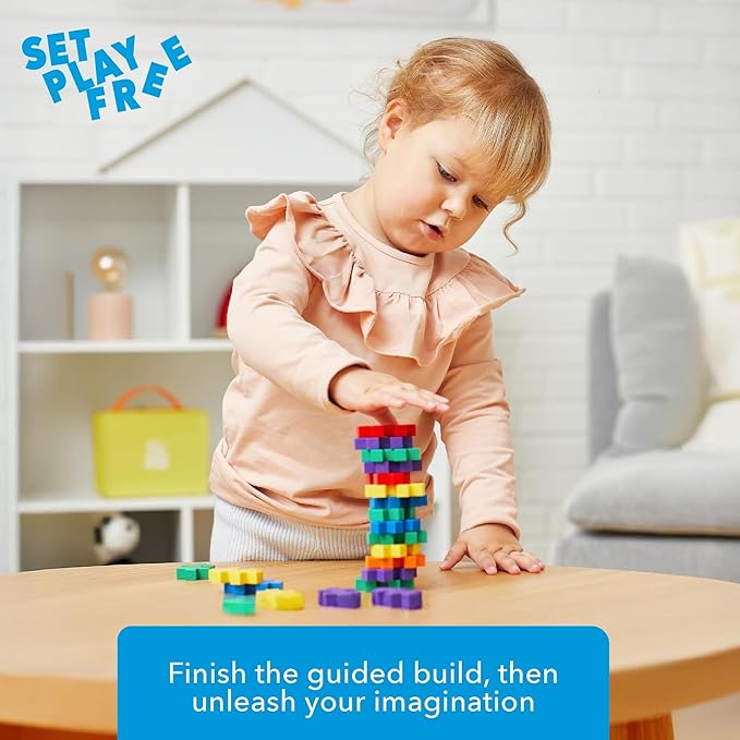 PLUS PLUS Big - 15 Piece Basic Mix - Construction Building Stem/Steam Toy, Interlocking Large Puzzle Blocks for Toddlers and Preschool