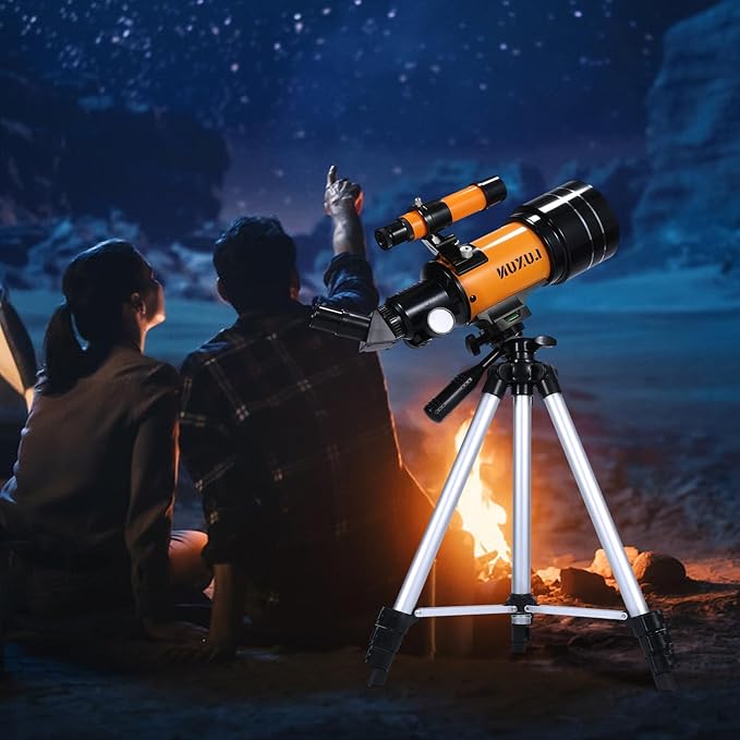 Telescope for Kids and Adults,70mm Astronomical Telescope Refracting with Multilayer Broadband Coating(15X-150X),Adjustable Tripod and Finderscope