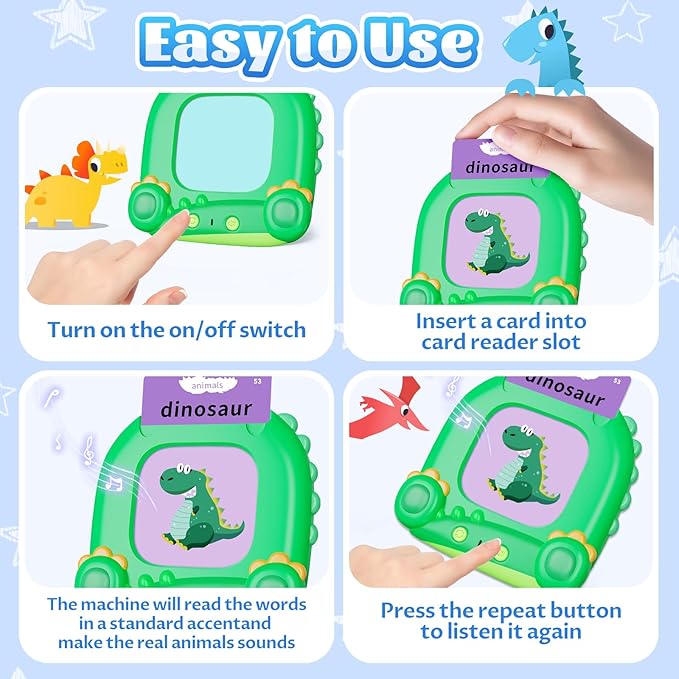 Talking Flash Cards for Toddler, Kids Learning Toys, Children's Sensory Education Speech Therapy Toys,Montessori Learning Educational Present for 3+ Year Old with 224 Sight Words