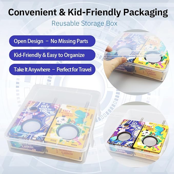 Science Kits for Kids Age 8-12, DIY Electronic Walkie-Talkie Stem Toys for Boys Age 8-12, Engineering STEM Kits for Kids Age 12-14, Gift for Boys&Girls
