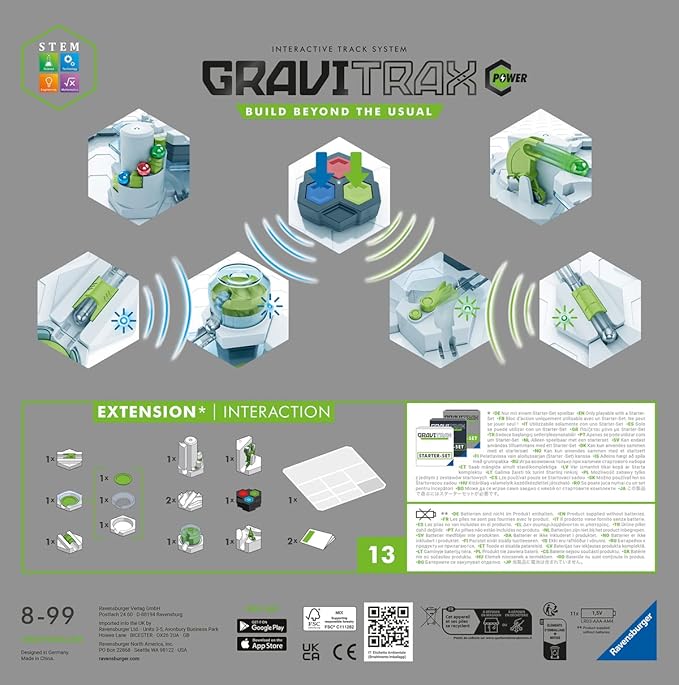 Ravensburger GraviTrax Power Extension Interaction | STEM and Construction Toy | Marble Run and Maze Game | Interactive Track System | Kids Age 8 and Up