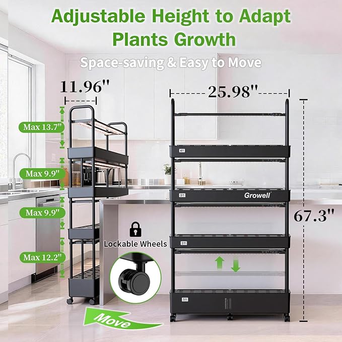 Hydroponics Growing System Kit, 120 Pods, Large Vertical Hydroponic Garden, 48L Indoor Gardening System for Herb Vegetable Fruit, with 2 Light Modes, Auto Circulating Water System