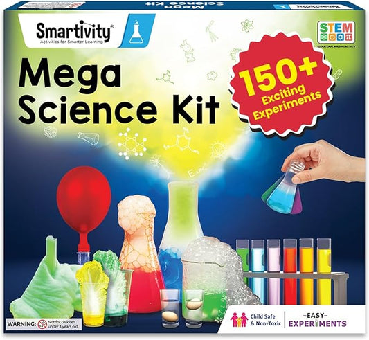 Smartivity Legendary Mega 150 Science Experiment Kit for Kids, Smart Birthday Gifts, Educational Science Experiments for Boys & Girls, STEM Toys for Learning & Fun for Age 6, 7, 8, 9, 10, 11, 12,14
