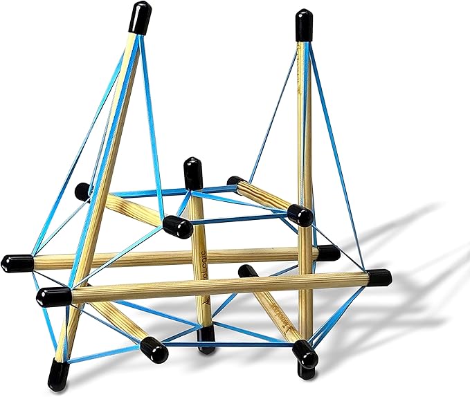 Tensologic Premium Kit, Tensegrity Physics Model, Build Tensegrity Models, Architecture Building Kit, Minimum Age 15, 18 Dowels