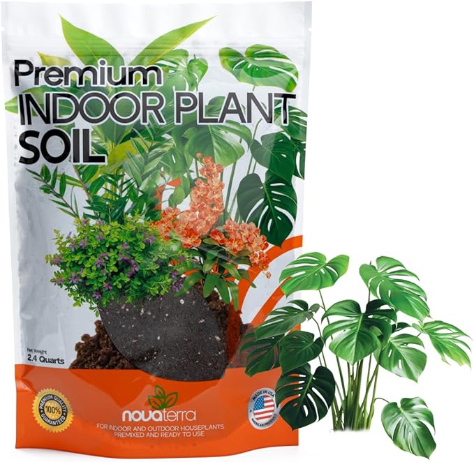 Potting Soil Indoor Plants Soil for Indoor Plants Potting Mix planters Food Plant Food for houseplants Fertilizer Free 2 oz Bag of Fertilizer Pellets Inside 2.4 Qts