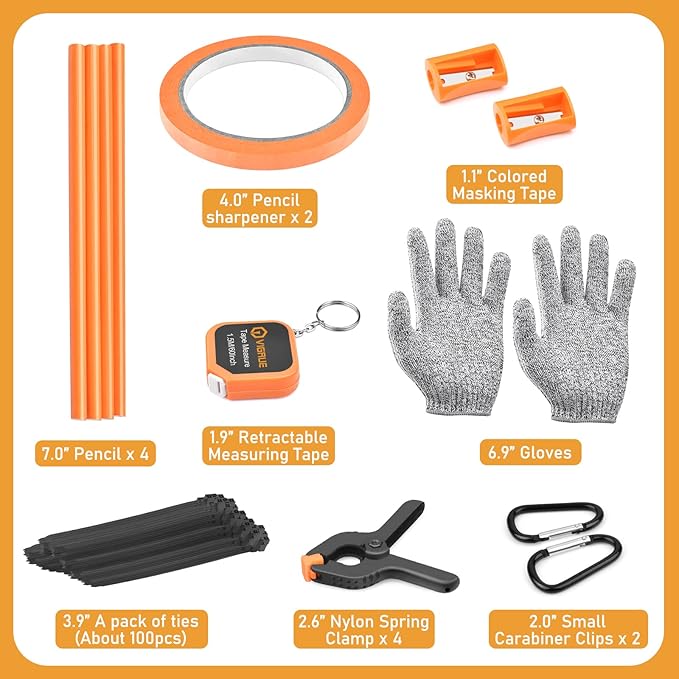 VIGRUE 𝐊𝐢𝐝𝐬 𝐓𝐨𝐨𝐥 𝐒𝐞𝐭, Children Gift Present Real Hand Tools Kit with Belt and Bag, Boy Builder Small Learning Accessories Construction Hammer Screwdriver for Home DIY Woodworking