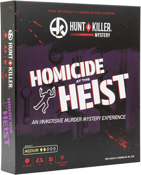 Hunt A Killer: Homicide at The Heist, Solve The Murder of a Brilliant Jewel Thief, Murder Mystery Game for Adults, Perfect Secret Santa Gifts for True Crime Fans, Designed for Ages 14+
