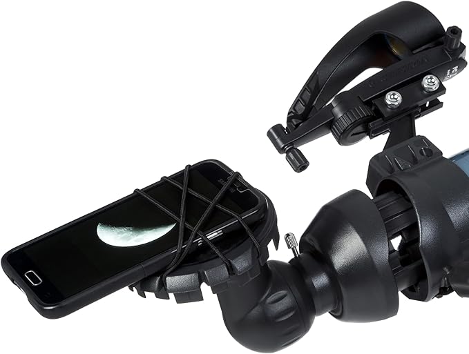 Celestron Inspire 100AZ Refractor Telescope with Built-in Smartphone Adapter, Blue