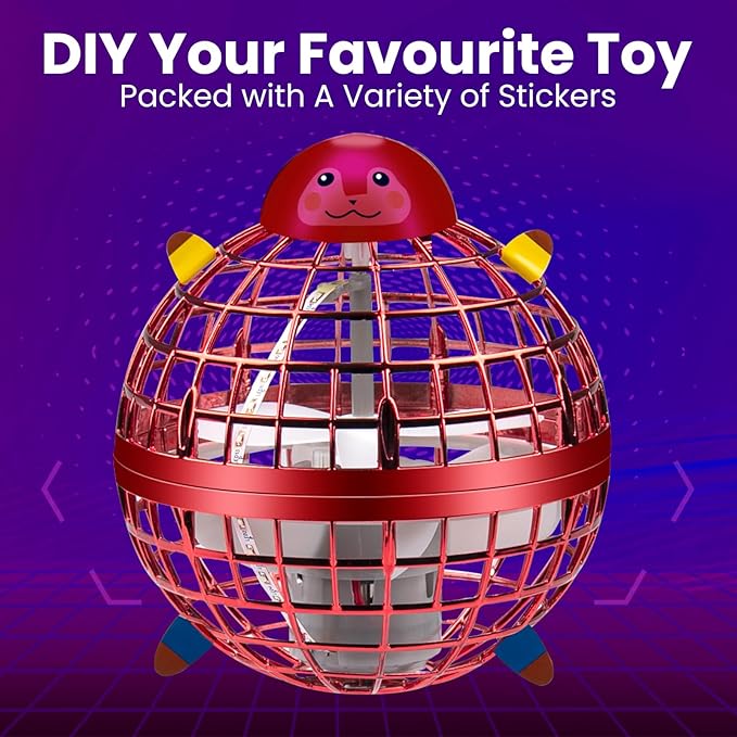 OKPOW Galaxy Ball Hover Orb Drone: Flying Orb Ball Hover Boomerang Ball for Kids - Globe Cosmic Galactic Fidget Spinner- Fly Floating Ball for Christmas