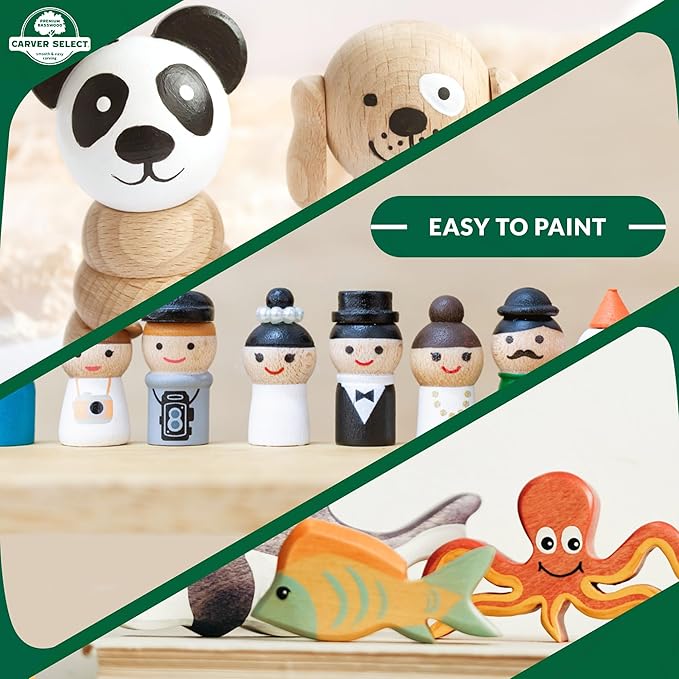 Basswood Carving Blocks Set of 18 – Wood Carving Kit with Premium Bass Blocks – for Crafts & Whittling – Ideal for Beginners & Professionals