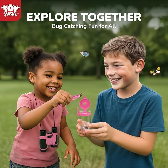 TOY Life Kids Explorer Kit with Bug Catcher for Kids, Bug Catching Kit with Bug Toys, Kid Safari Vest & Hat, Compass, Binoculars, Magnifying Glass, Educational Outdoor Toys Girls Kid Adventure Kit