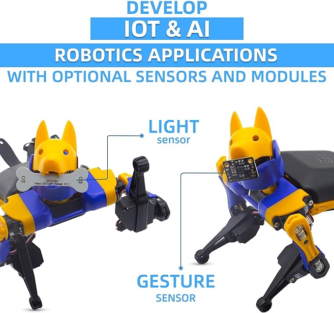 Bittle Robot Dog Kit(Pre-Assembled) | Coding Smart Robo Pet, Quadruped Robot Kit for STEM & Robotics Education | Programmable Open Source, App Control IoT Robotics for Engineers, Geeks, & Students