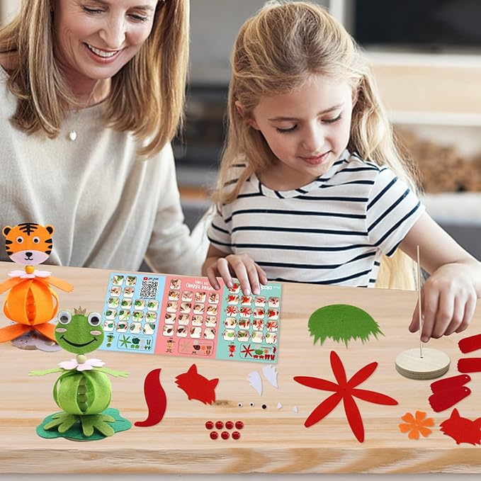 Coola Craft Kits for Kids Felt Animal Toddler Craft - 6Pack Art and Craft DIY Early Educational Toys Suitable Need Best Gift for Kids Age 3-6,7,8,9