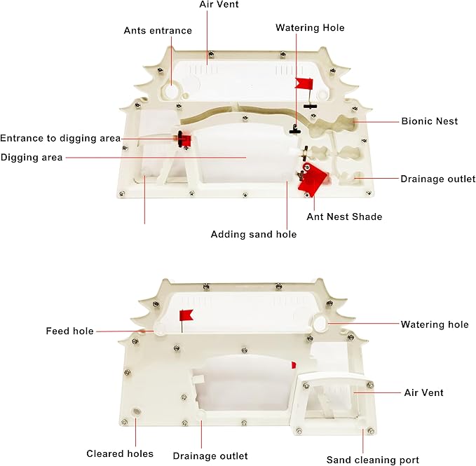 Ant Farm Castle,Ant Colony Habitat Observation Tool Kits,Bug Terrarium House,Nature Learning Toys, Education Science Kit