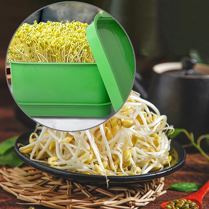 Seed Sprouter Kits Bean Sprout Tray Microgreens Propagators Grow Trays Germinated Seed Indoor Seed Sprouting Tray Plastic Container