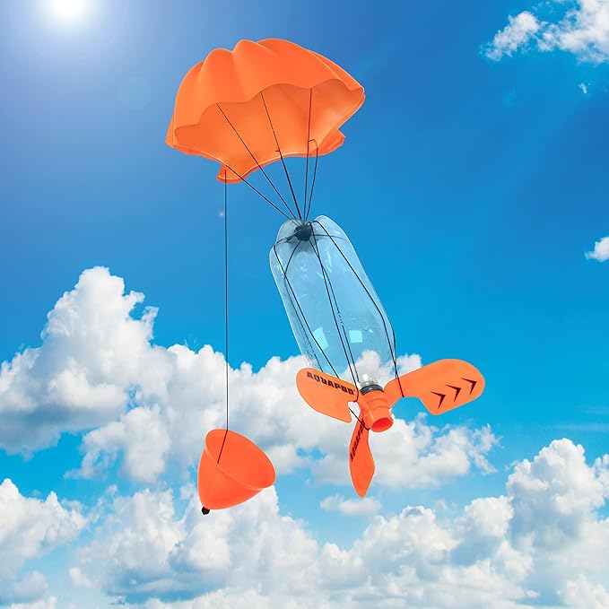 Original AquaPod Water Bottle Rocket Launcher Ultimate Accessory Pack - Soar to New Heights w Launcher Fins, Parachute, & Nose Cone - Fun & Educational STEM Toy- Great Science Gift & Activity for Kids