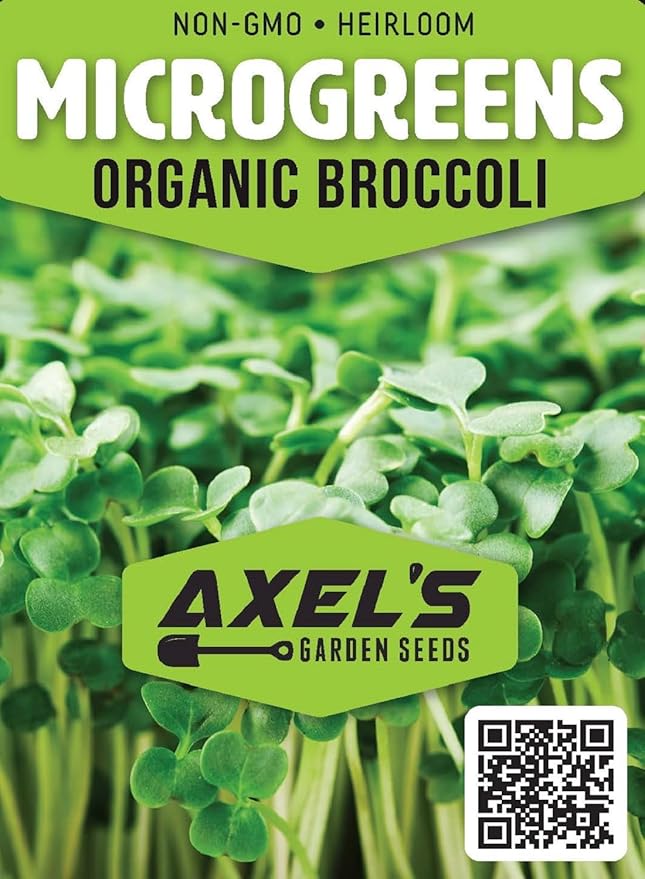 Organic Broccoli Seeds for Sprouting Microgreens – Heirloom, Non GMO Seeds to Plant & Grow Organic Di Cicco Broccoli in Home Indoor Hydroponic Gardens – Great Gardening Gift (1 Ounce)