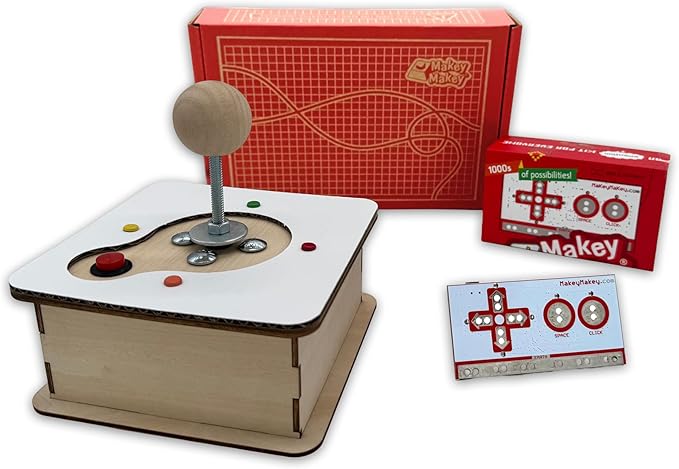 Makey Makey Retro Joystick Invention Launchpad Starter Bundle - Activity kit for STEM Engineering and Coding - Build, Customize, and Play Your Own Arcade Games