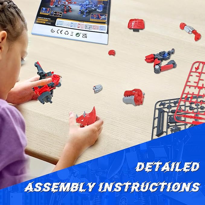Hydraulic Boxing Bots, STEM Building Kit for Kids, Build 2 Hydraulic-Powered Battle Robots, STEM Educational Fighting Robot Toy Set, Christmas Birthday Gift for Boys & Girls Ages 8-18 Adults