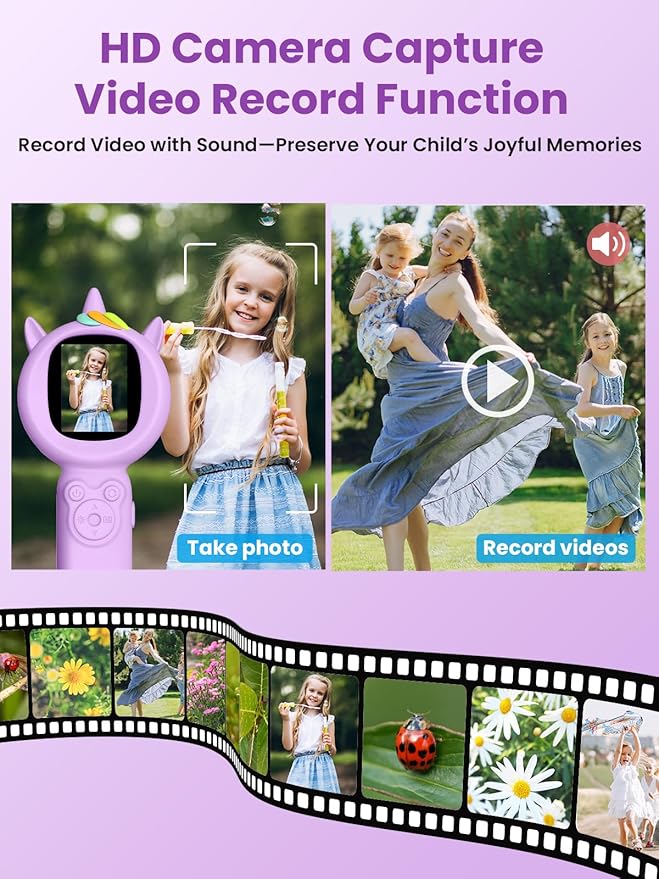 Microscope for Kids, Auto-Focus Handheld Digital Microscopes with 2.0" Screen, 8 LEDs Rechargeable Pocket Mini Microscope Christmas Gifts Educational Science Toys for Ages 5 6 7 8 9 10 11 12