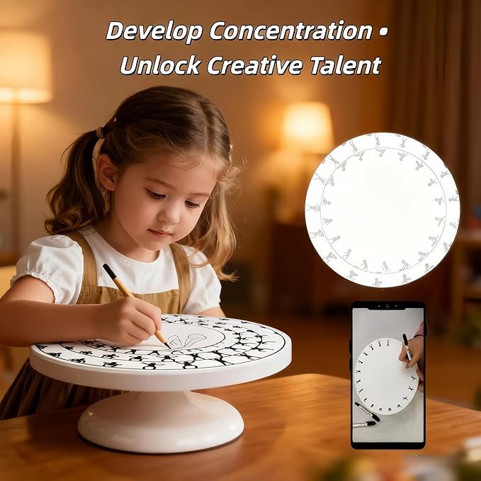 XYTJDZSM DIY Educational Art Drawing Kit & STEM Rotating Animation Learning Kit with Reusable Whiteboard | Motion Principles & Smartphone Filming | Educational Toy for Students,Teens & Adults