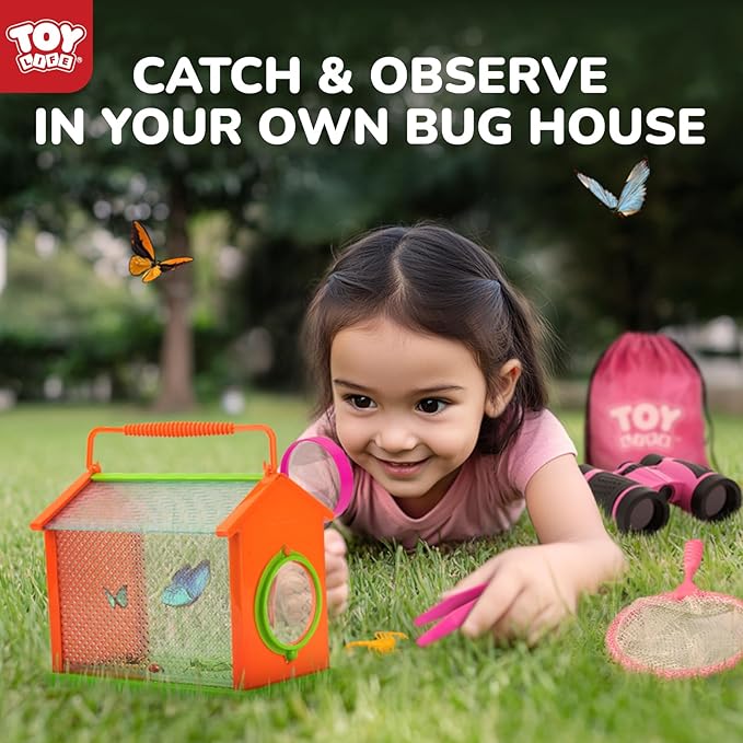 TOY Life Kids Explorer Kit with Bug Catcher for Kids, Bug Catching Kit with Bug Toys, Kid Safari Vest & Hat, Compass, Binoculars, Magnifying Glass, Educational Outdoor Toys Girls Kid Adventure Kit